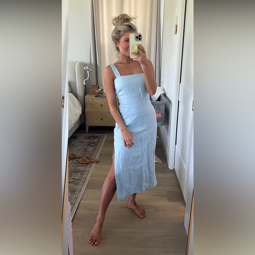 Abercrombie & Fitch Light Blue Midi Dress